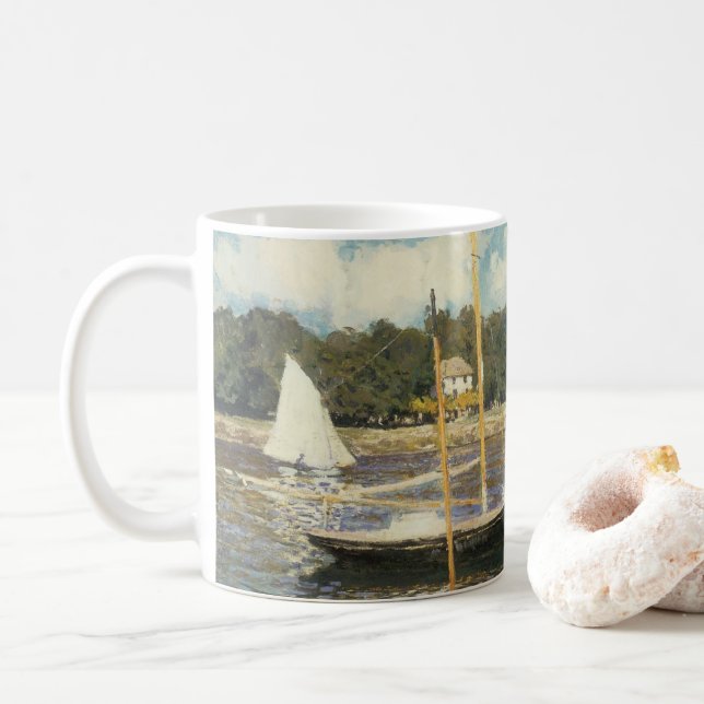 Mug Le Pont de la Route à Argenteuil par Claude Monet (Avec donut)