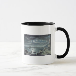 Mug Le port et le Cobb, Lyme REGIS par clair de lune