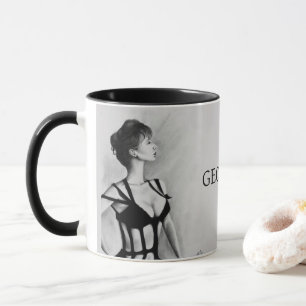 Mug Le Portrait de Dame Femme Robe Noire Art Original