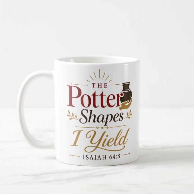 Mug Le potier façonne je cède artisanat d'Isaiah Grace (Gauche)