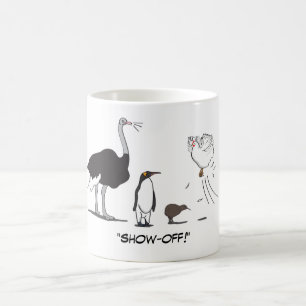 Mug Le poulet drôle de vol de kiwi de pingouin