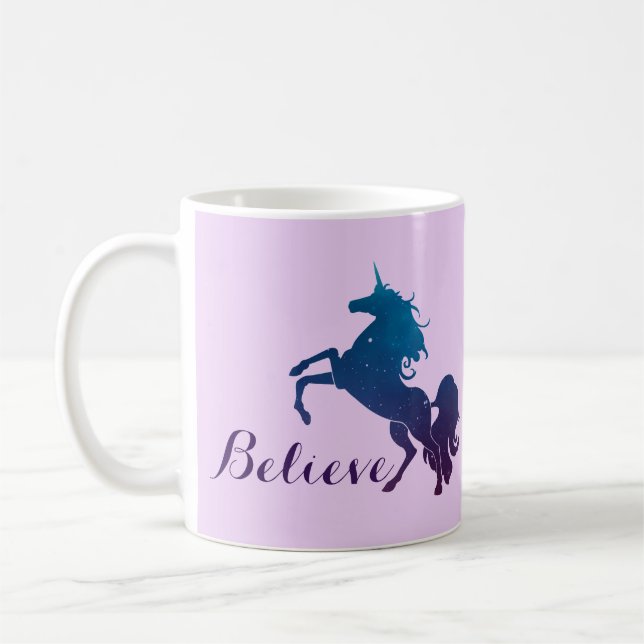 Mug Le pourpre magique et la licorne de élevage bleue (Gauche)