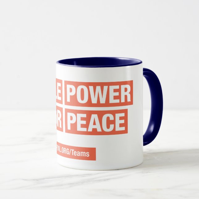 Mug Le pouvoir du peuple contre la cohue de la paix (Devant droit)