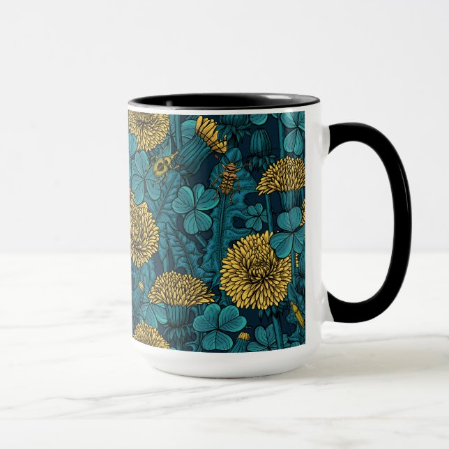 Mug Le pré en jaune et bleu (Droite)