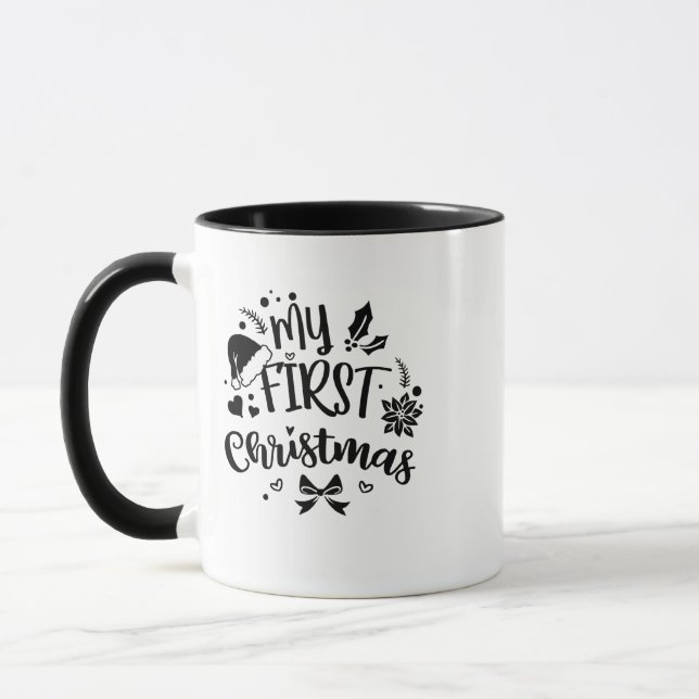 Mug Le premier Noël de bébé en famille assorti  (Gauche)