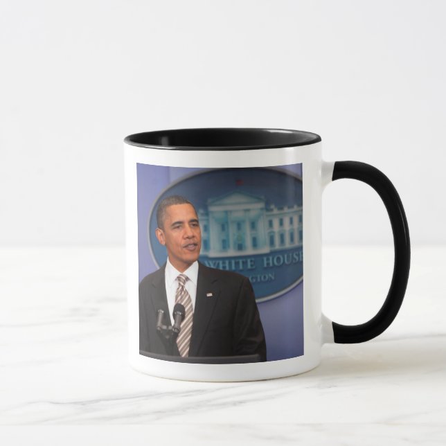Mug Le président Barack Obama fait une annonce (Droite)