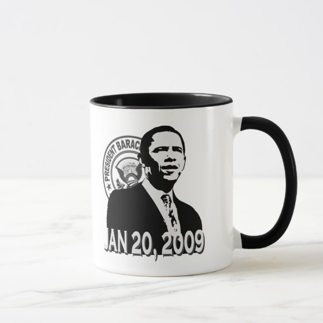 Mug Le Président Obama Inauguration BW (Droite)