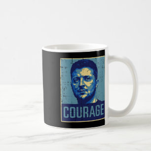 Mug Le président ukrainien Zelensky encourage les homm