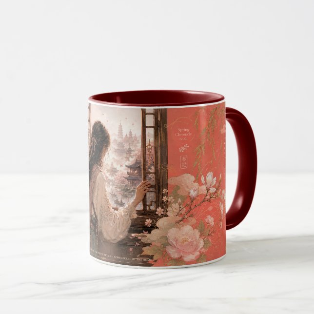 Mug Le printemps est dans l'air. (Devant droit)