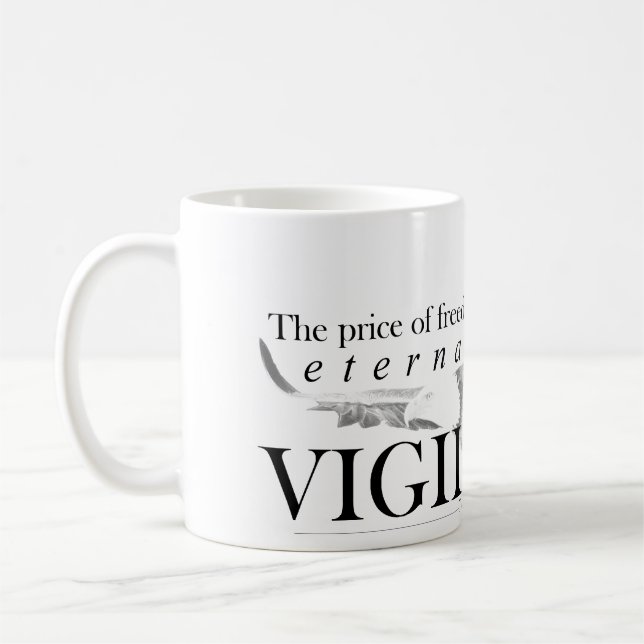Mug Le prix de la liberté est une vigilance éternelle  (Gauche)
