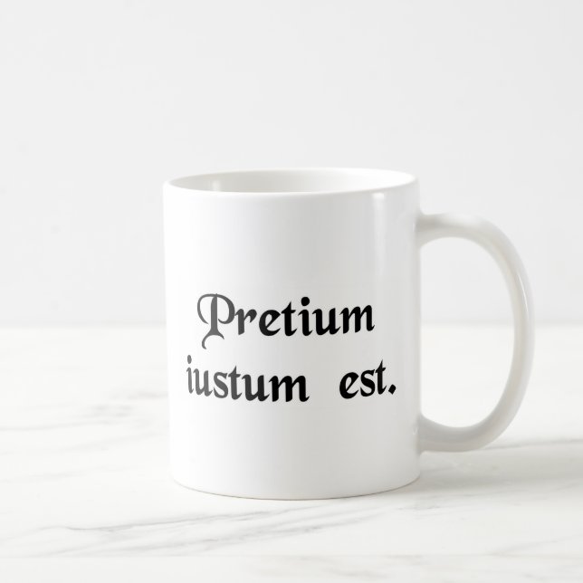 Mug Le prix est exact (Droite)