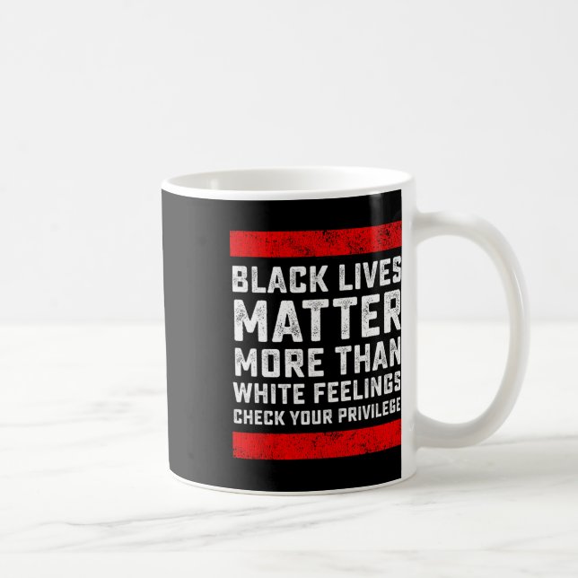 Mug Le problème de la vie noire plus que les sentiment (Droite)