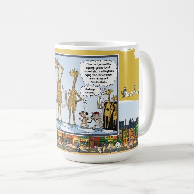 Mug Le problème est dans l'urine | Jeu de mots littéra (Devant droit)