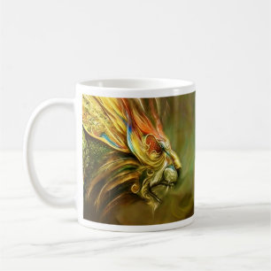 Mug Le profil principal du lion mystique d'imaginaire