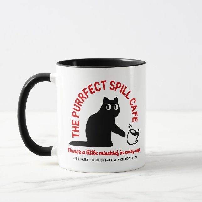 Mug Le Purrfect Spill Cafe 11 oz. Combo (Gauche)