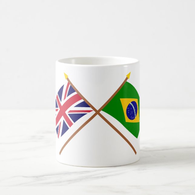 Mug Le R-U et les drapeaux croisés par Brésil (Centre)