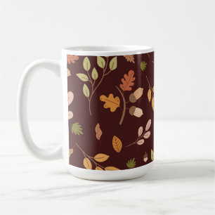 Mug Le Raccoon de Woodland Thème d'automne Neutre Noir