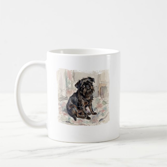 Mug Le ratier griffon belge : le chasseur de rats stab (Gauche)