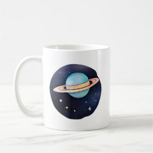 Mug Le rayonnement de Saturne en aquarelle