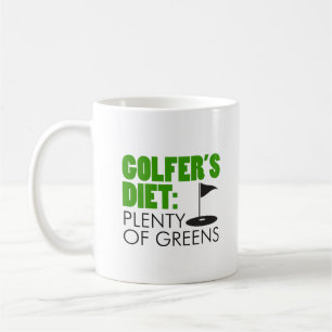 Mug Le régime du golfeur Pléthore de verts amusant M
