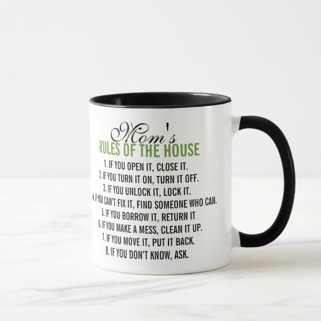 Mug Le Règlement de la maison de maman (Droite)