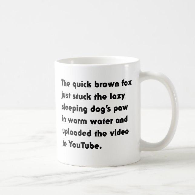 Mug Le Renard Brun Rapide Vient de Coller... T-Shirt P (Droite)