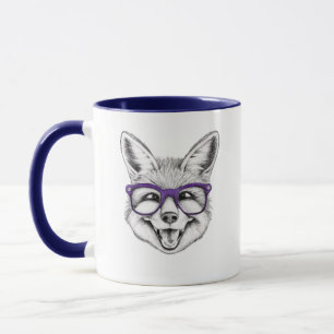 Mug Le renard souriant avec lunettes