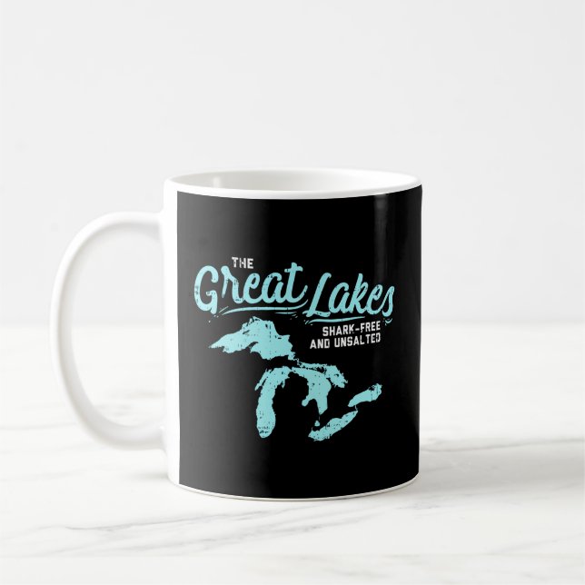 Mug Le Requin Des Grands Lacs Vac D'Été Gratuit Et Non (Gauche)