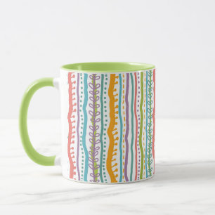 Mug Le résumé barre le motif vertical