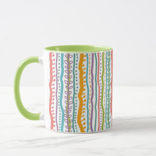 Mug Le résumé barre le motif vertical (Gauche)
