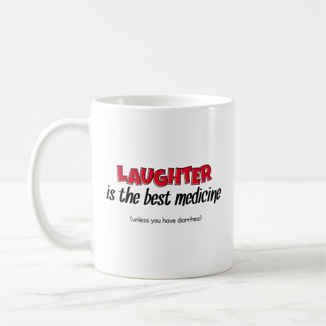 Mug Le rire est le meilleur remède | Proverbe drôle (Gauche)