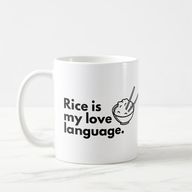 Mug Le riz est ma langue d'amour (Gauche)