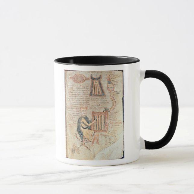 Mug Le Roi David jouant un psaltery d'un psalter (Droite)