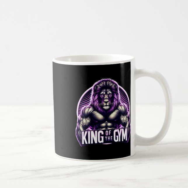 Mug Le Roi Du Gym Lion Flexing Muscules Bodybuilding (Droite)