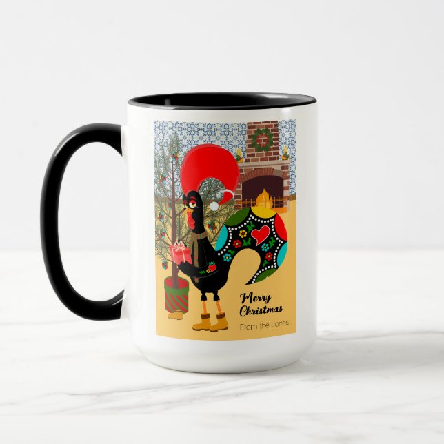Mug Le Rooster Portugais et la joie de donner (Gauche)