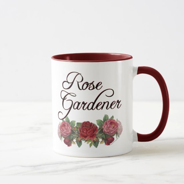Mug Le rose Gardener dit avec des Roses (Droite)