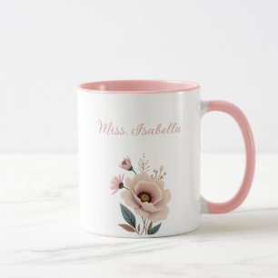 Mug Le rose ne me forcez pas à utiliser ma voix d'ense