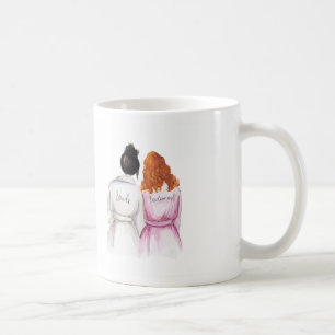 Mug Le rouge de jeune mariée de petit pain de noir de