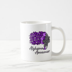 Mug Le Ruban à Fleurs Violettes de Sensibilisation de