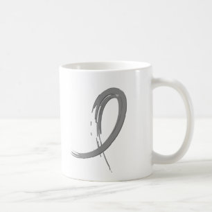 Mug Le ruban gris A4 de la tumeur cérébrale