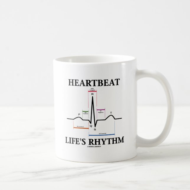 Mug Le rythme de la vie de battement de coeur (Droite)