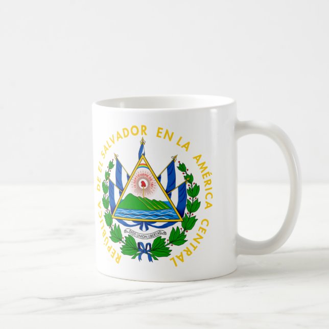 Mug Le Salvador - emblème/drapeau/manteau des (Droite)