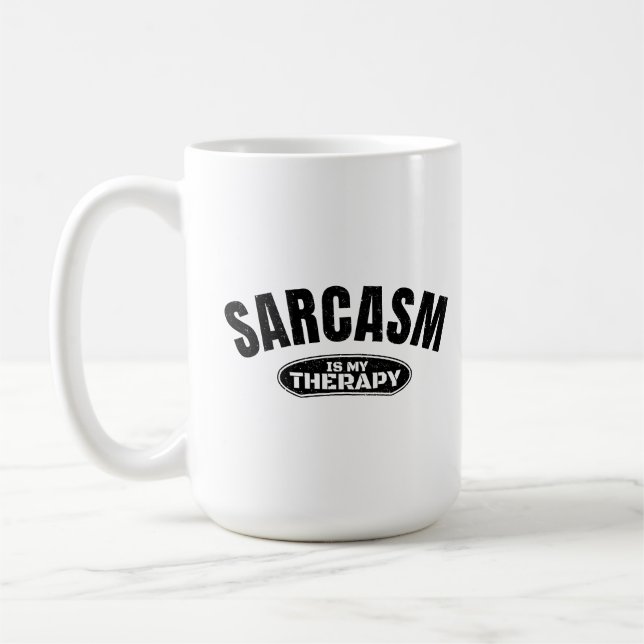 Mug Le sarcasme est mon traitement humour typographie  (Gauche)