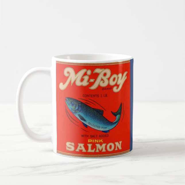 Mug le saumon de rose de MI-Garçon des années 1930 (Gauche)