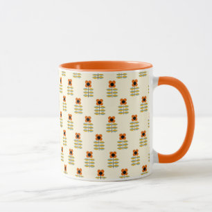 Mug Le Scandinave a inspiré le motif floral orange