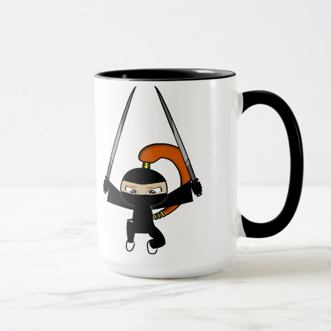 Mug Le schéma 4 de Ninja de gingembre (Droite)