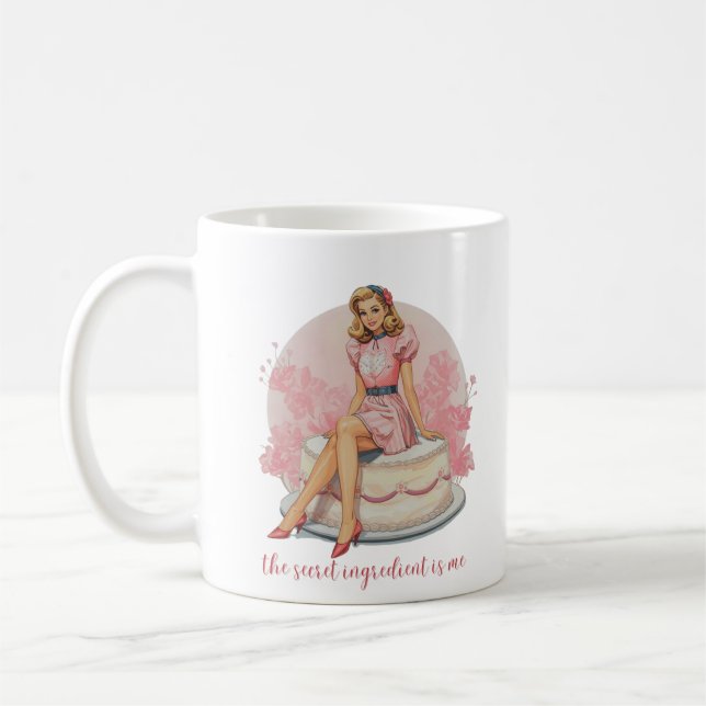 Mug « Le Secret, c'est Moi » Rétro Féminin  (Gauche)