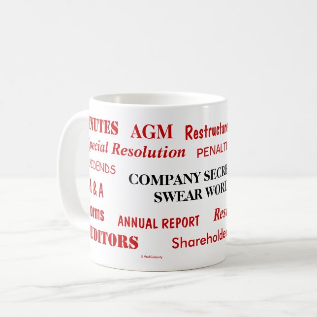 Mug Le secrétaire général d'Annoying Funny Company (Devant gauche)