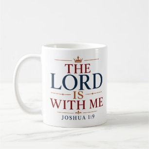Mug Le Seigneur est avec moi Typographie chrétienne mo