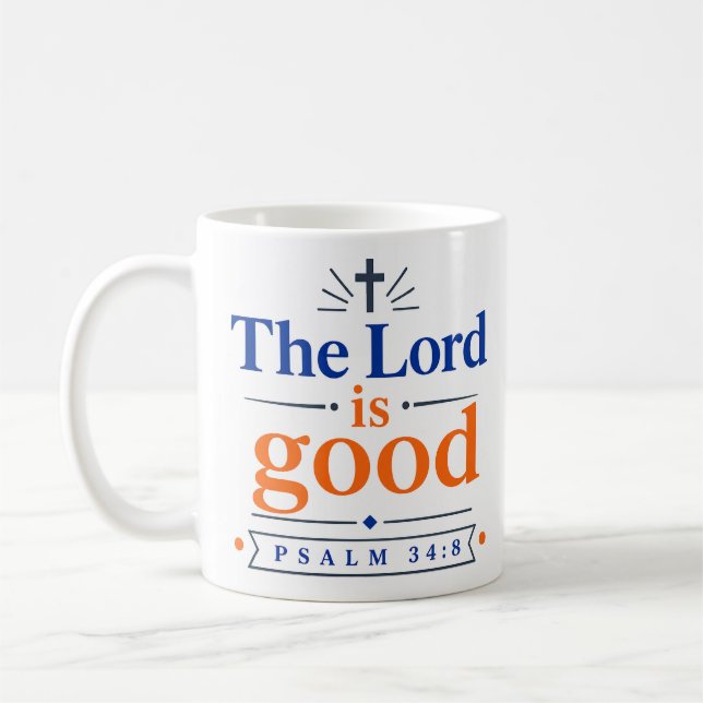 Mug Le Seigneur Est Bon Citation De L'Écriture Moderne (Gauche)